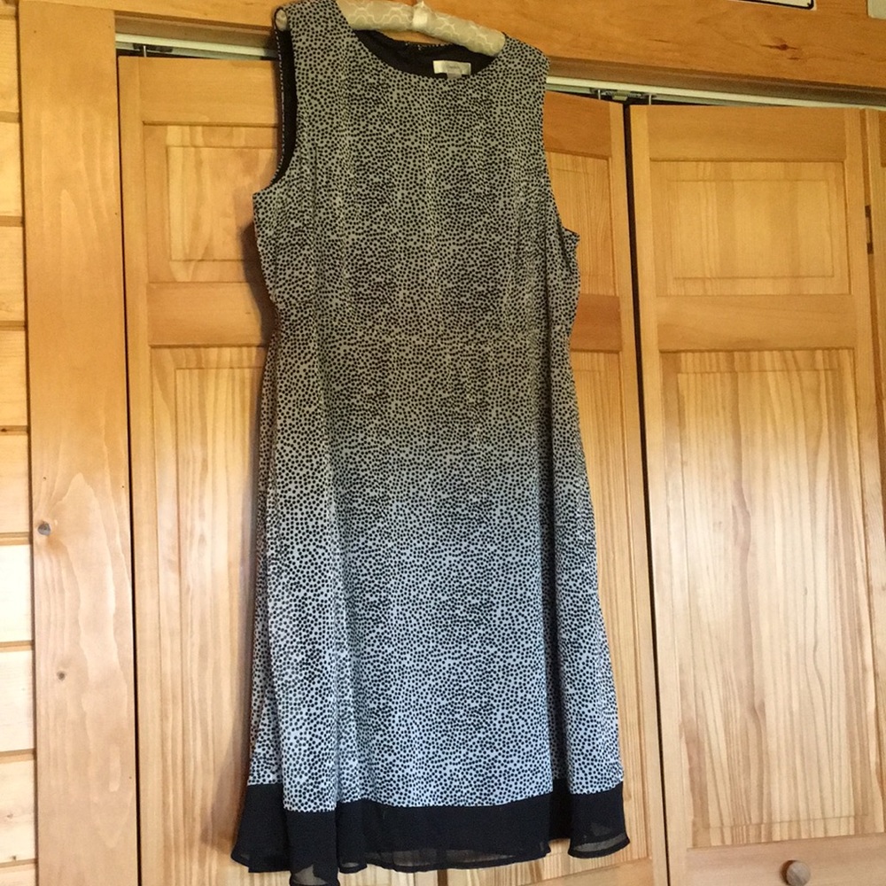 Navy and white dress